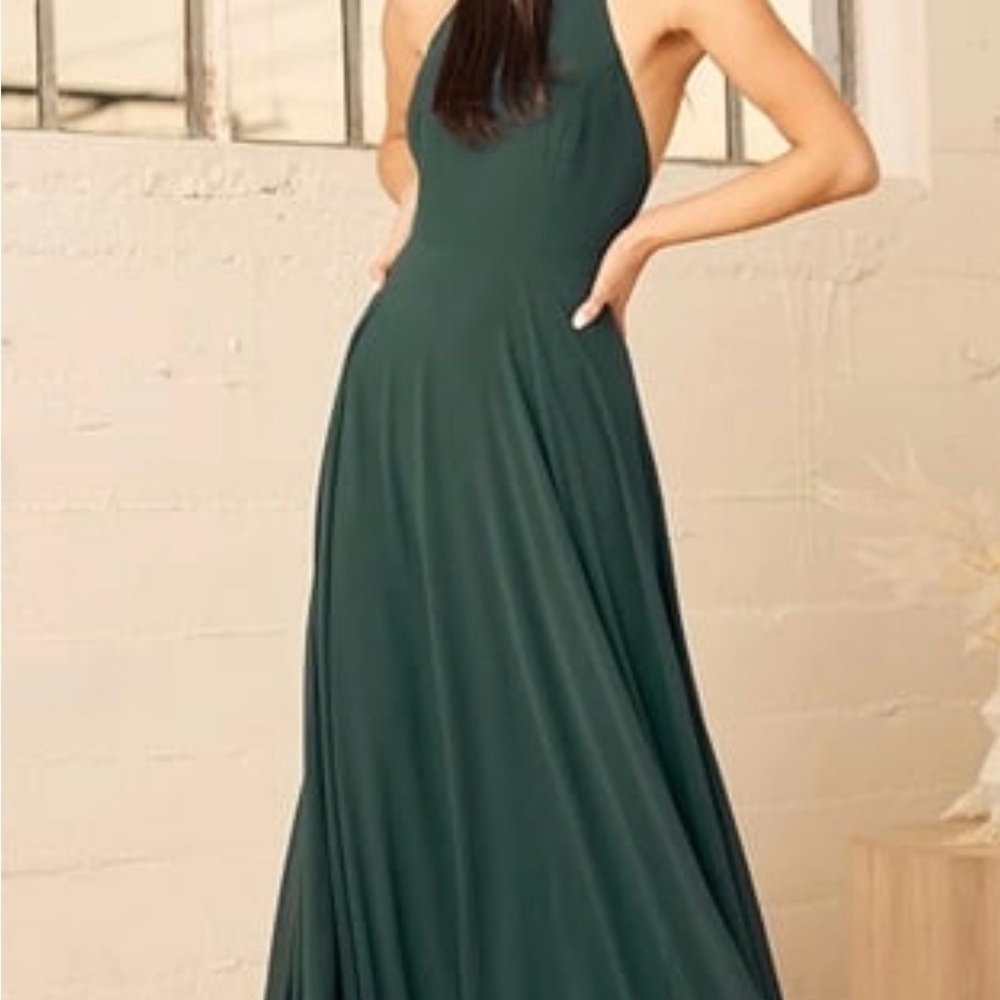 Lulus Large Emerald Green Wedding Guest /Special Event Maxi Dress